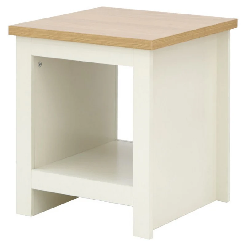 Lancaster Side Table Cream 1 Shelf - Image 7