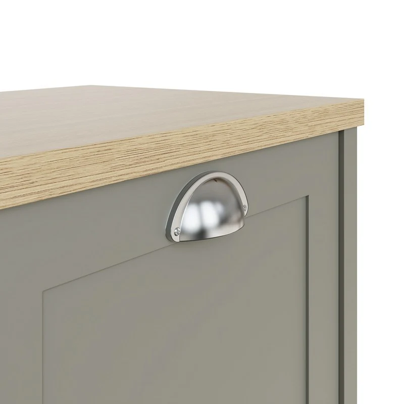 Lancaster Tall Shoe Storage Grey 2 Doors 4 Shelves - Image 7