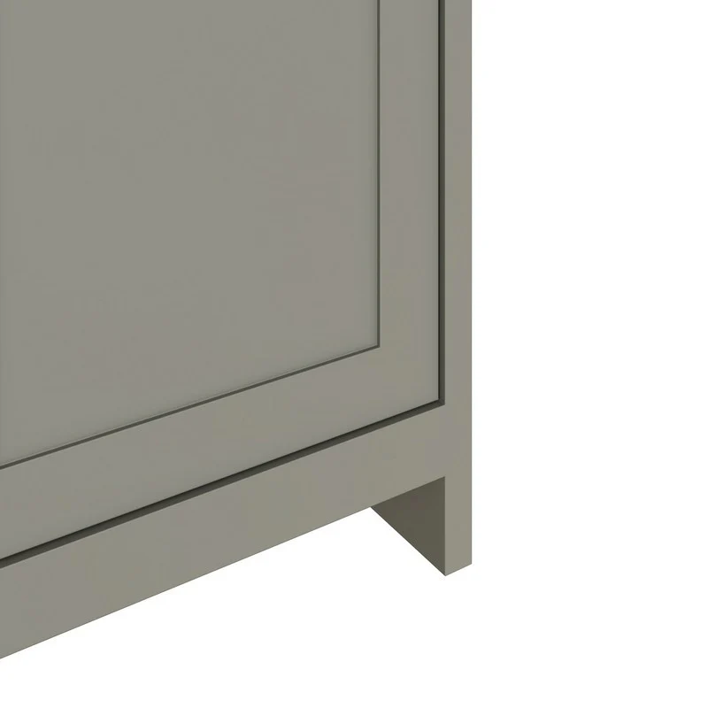 Lancaster Tall Shoe Storage Grey 2 Doors 4 Shelves - Image 8
