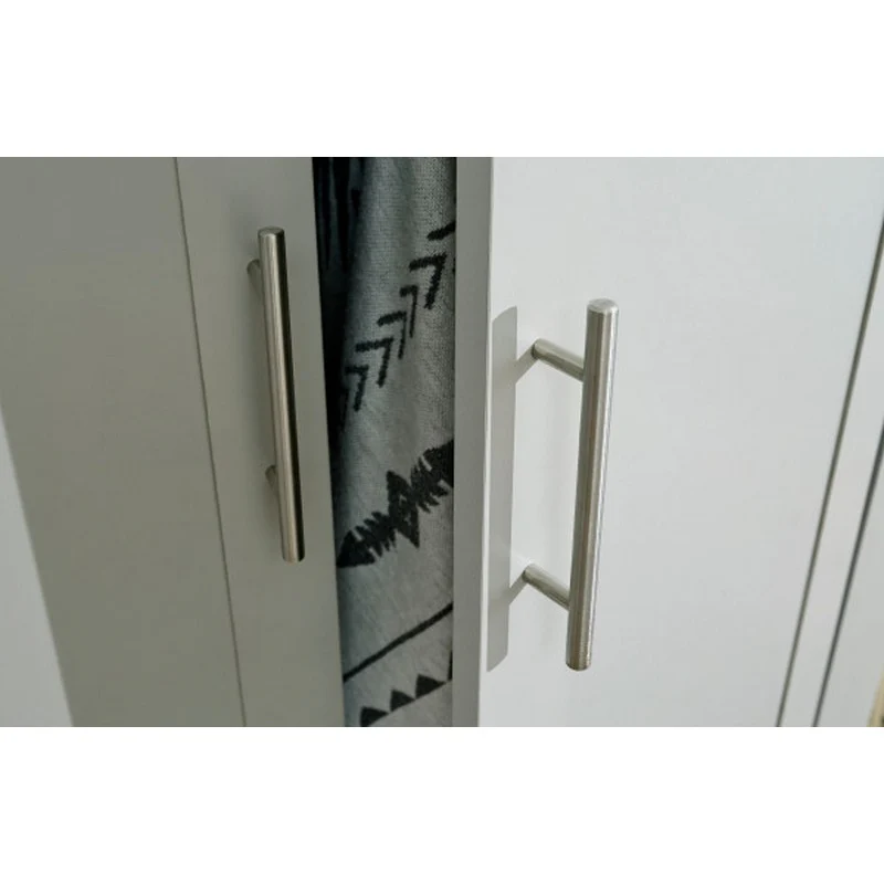 Lancaster Tall Wardrobe Grey 3 Doors 1 Shelf 2 Drawers - Image 10