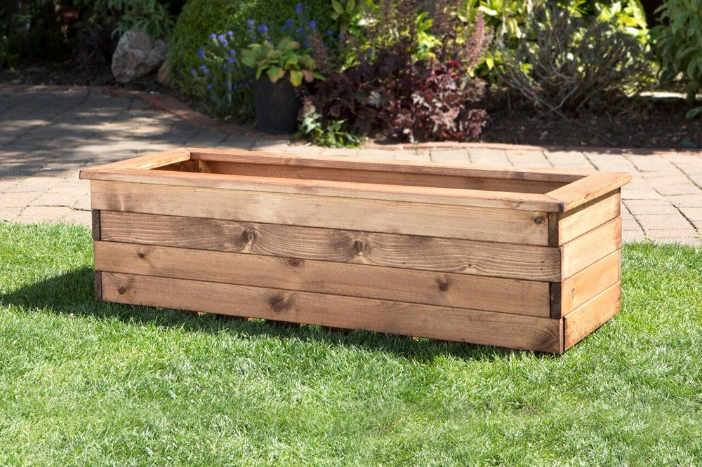 Large Scandinavian Redwood Garden Planter Trough - Image 3