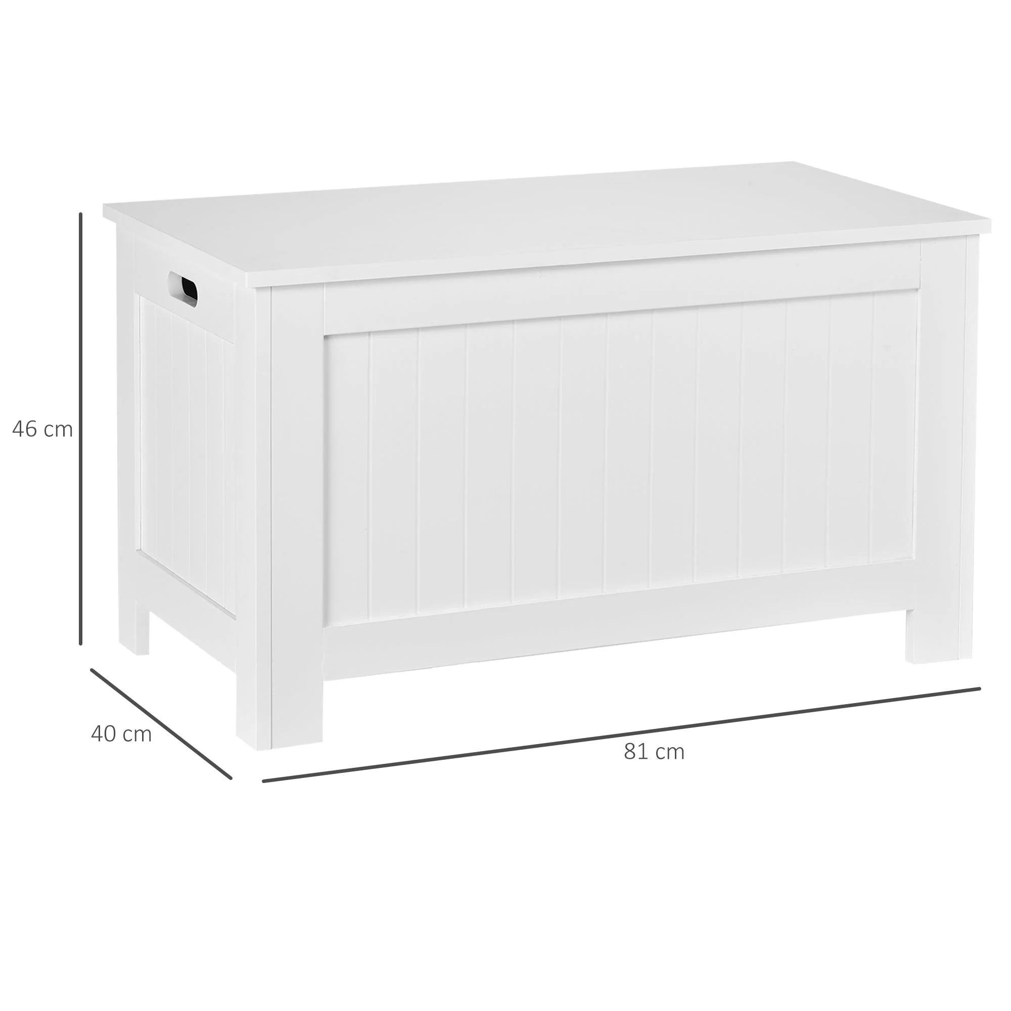 Large Storage Box Toy Chest Cabinet Container Unit Organizer with Lid & Safety Hinges - Image 3