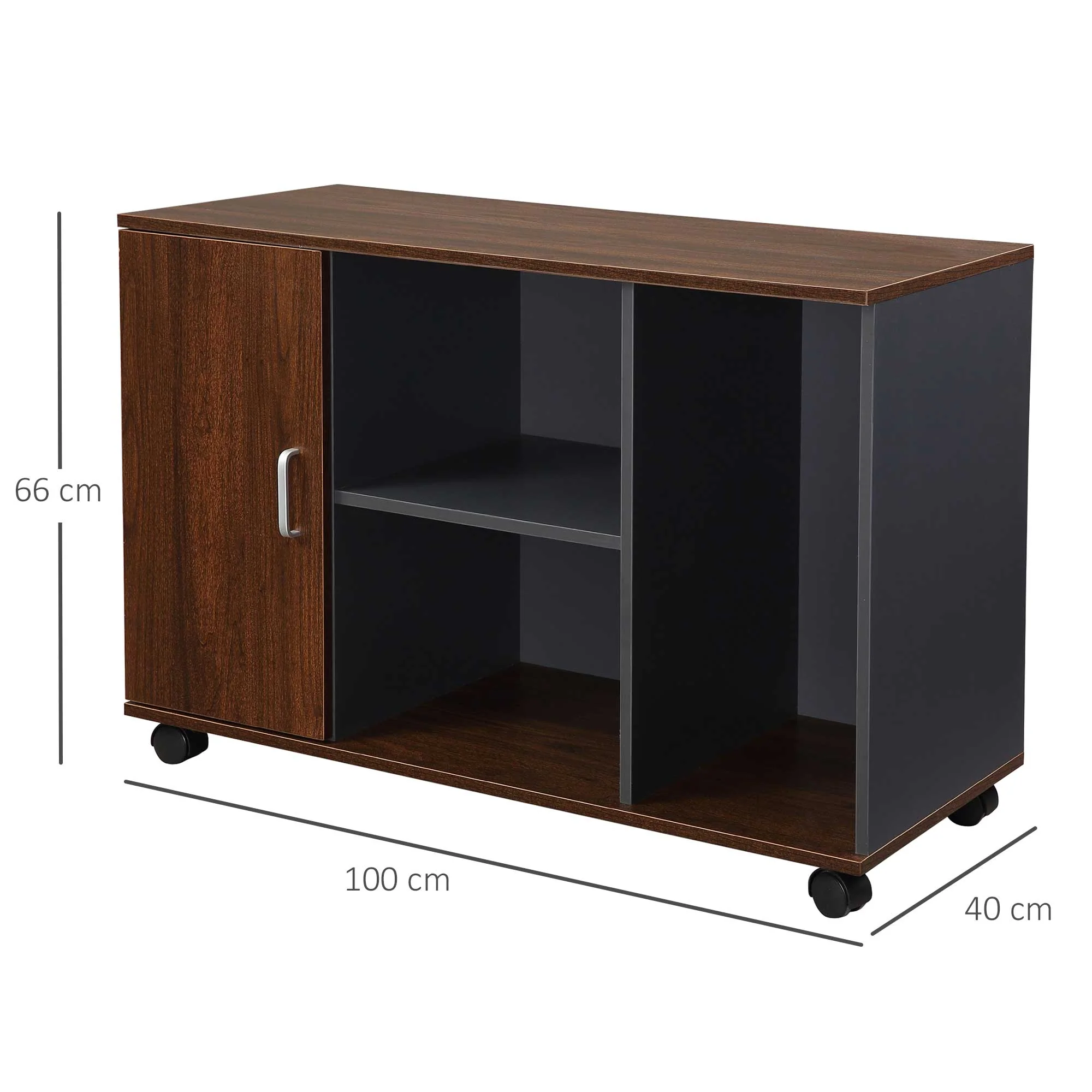Lateral Filing Cabinet on Wheels - Image 3