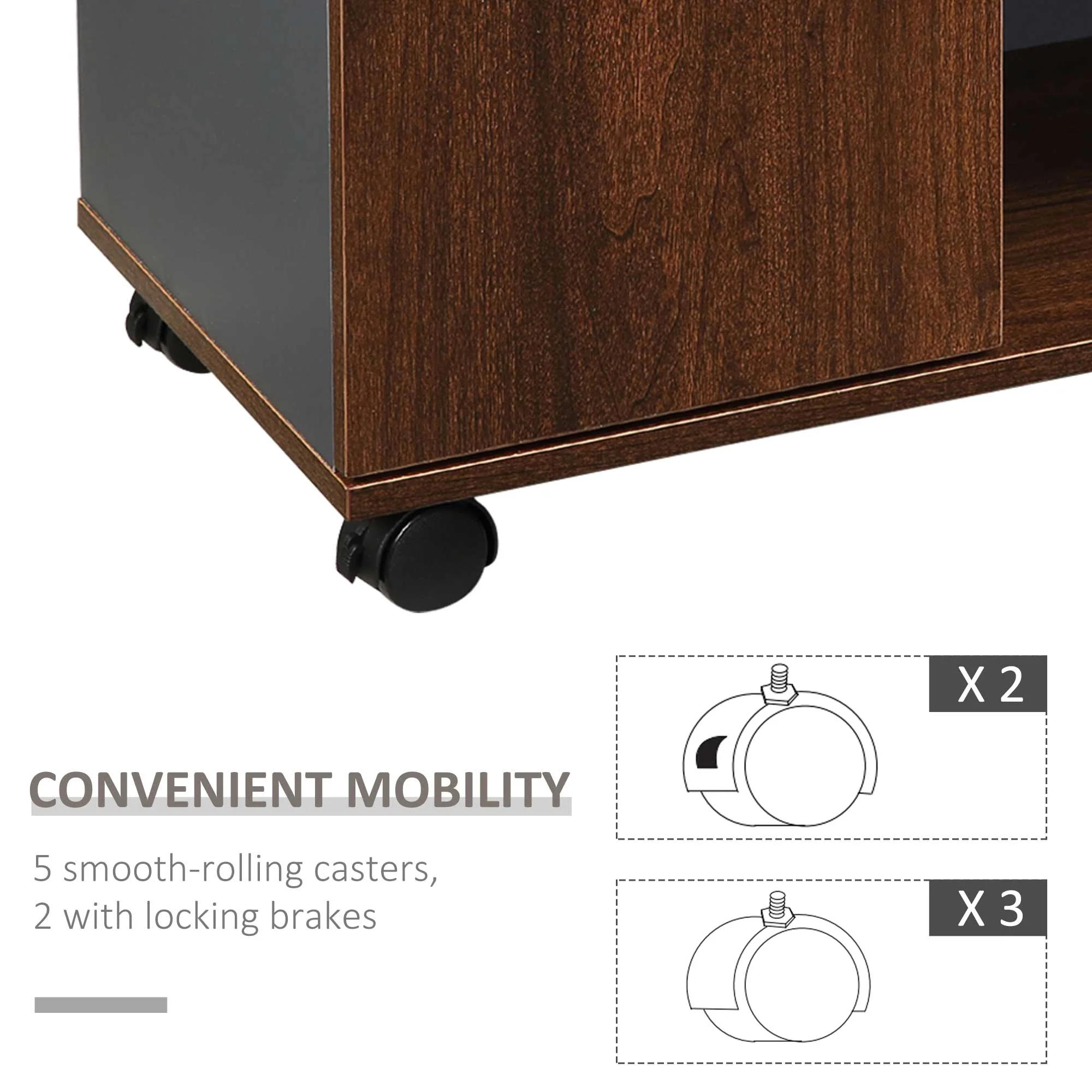 Lateral Filing Cabinet on Wheels - Image 5