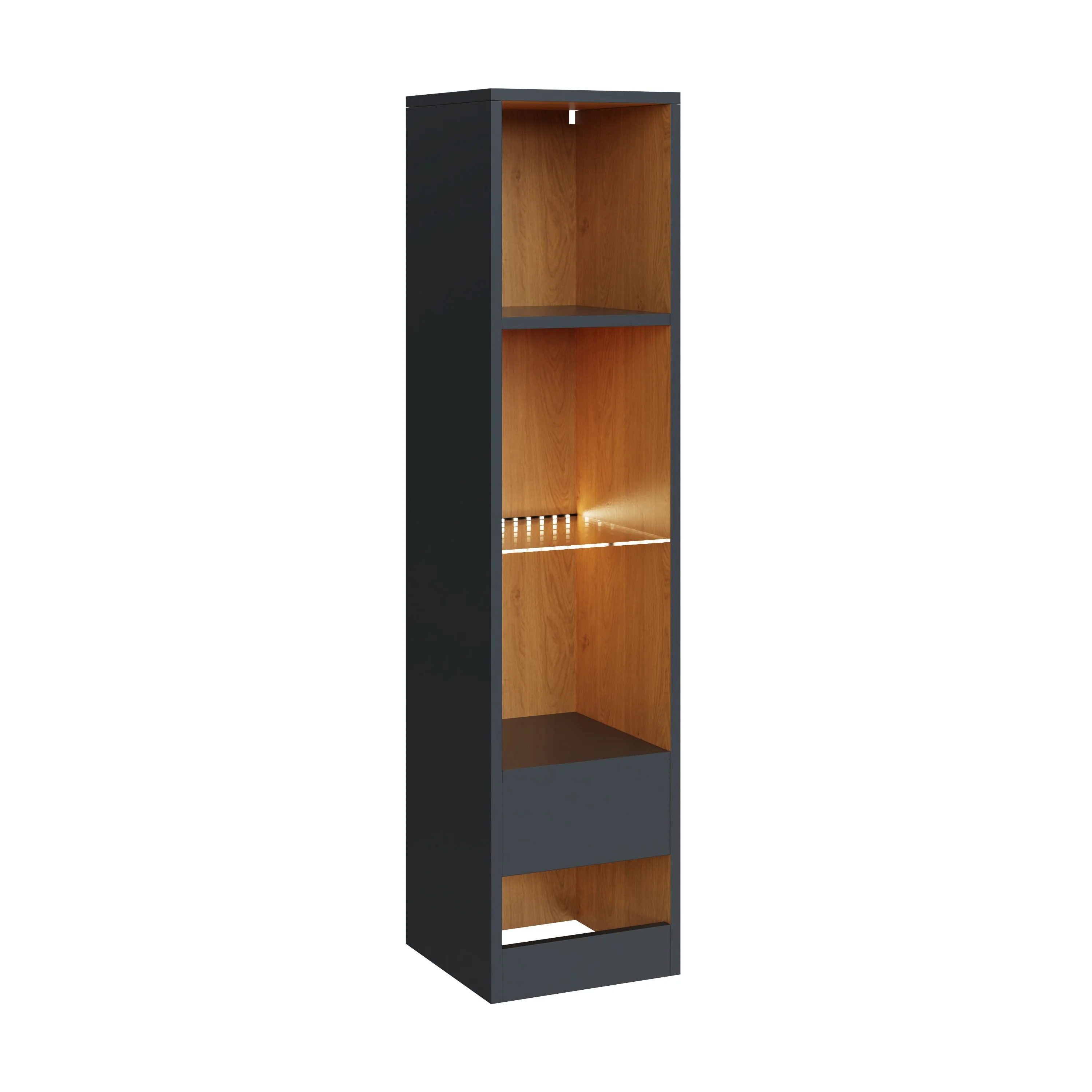 Leon Tall Shelving unit Grey 4 Shelves - Image 4
