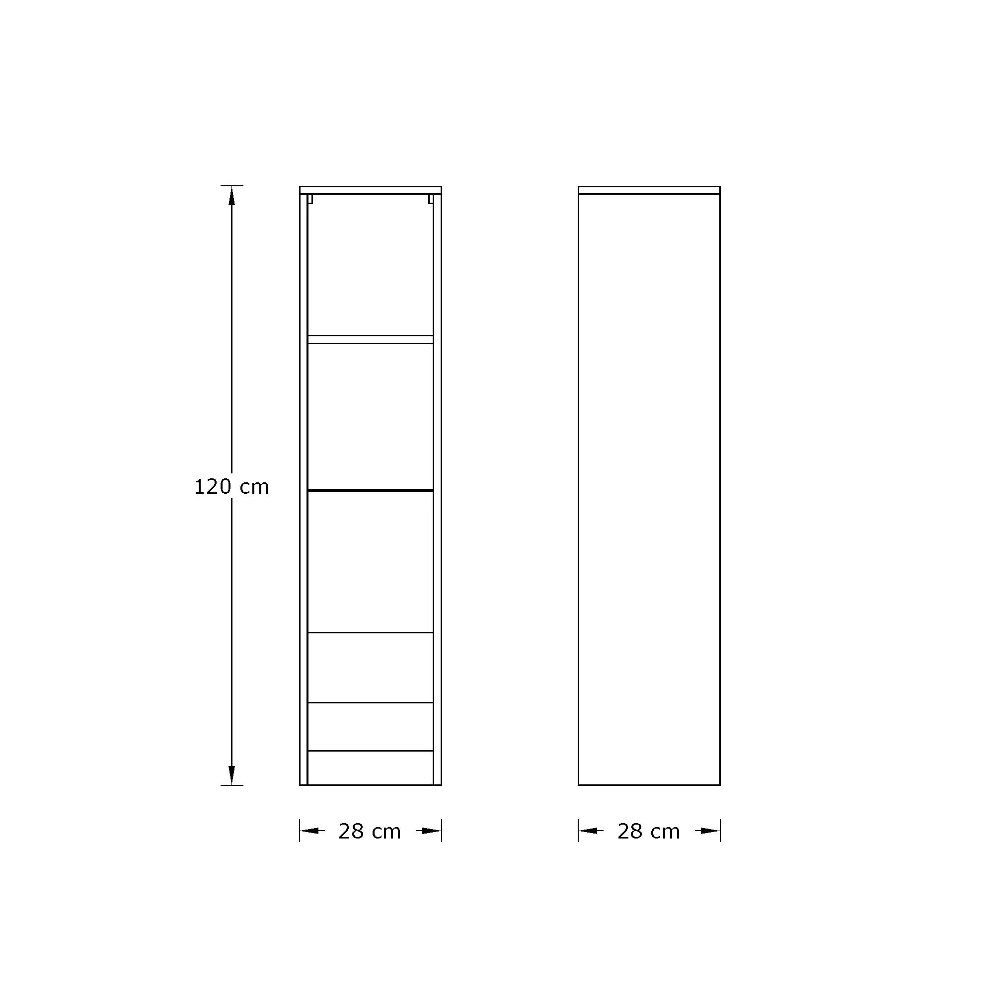 Leon Tall Shelving unit Grey 4 Shelves - Image 5