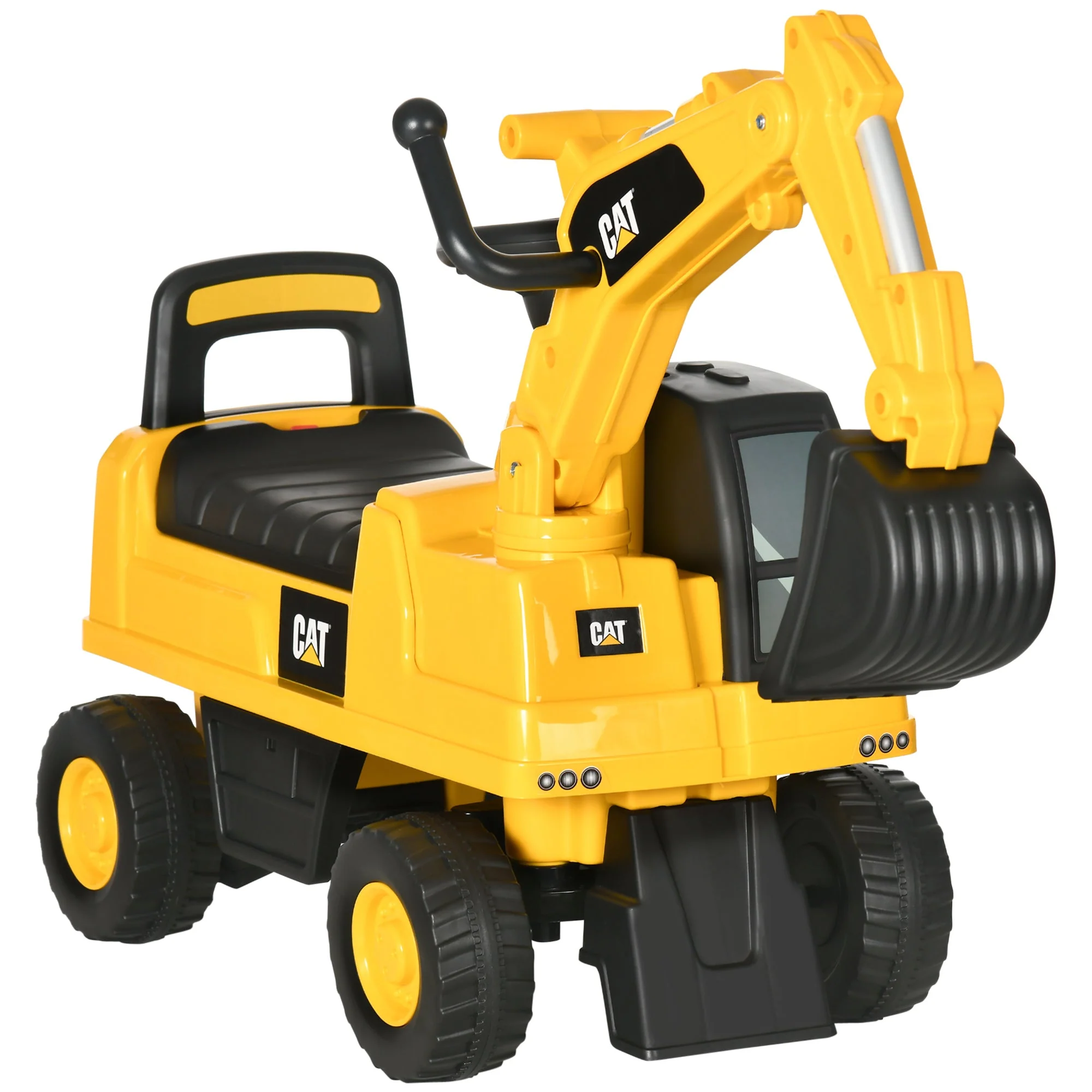 Licensed CAT Kids Ride on Digger Excavator with Manual Bucket - Image 2