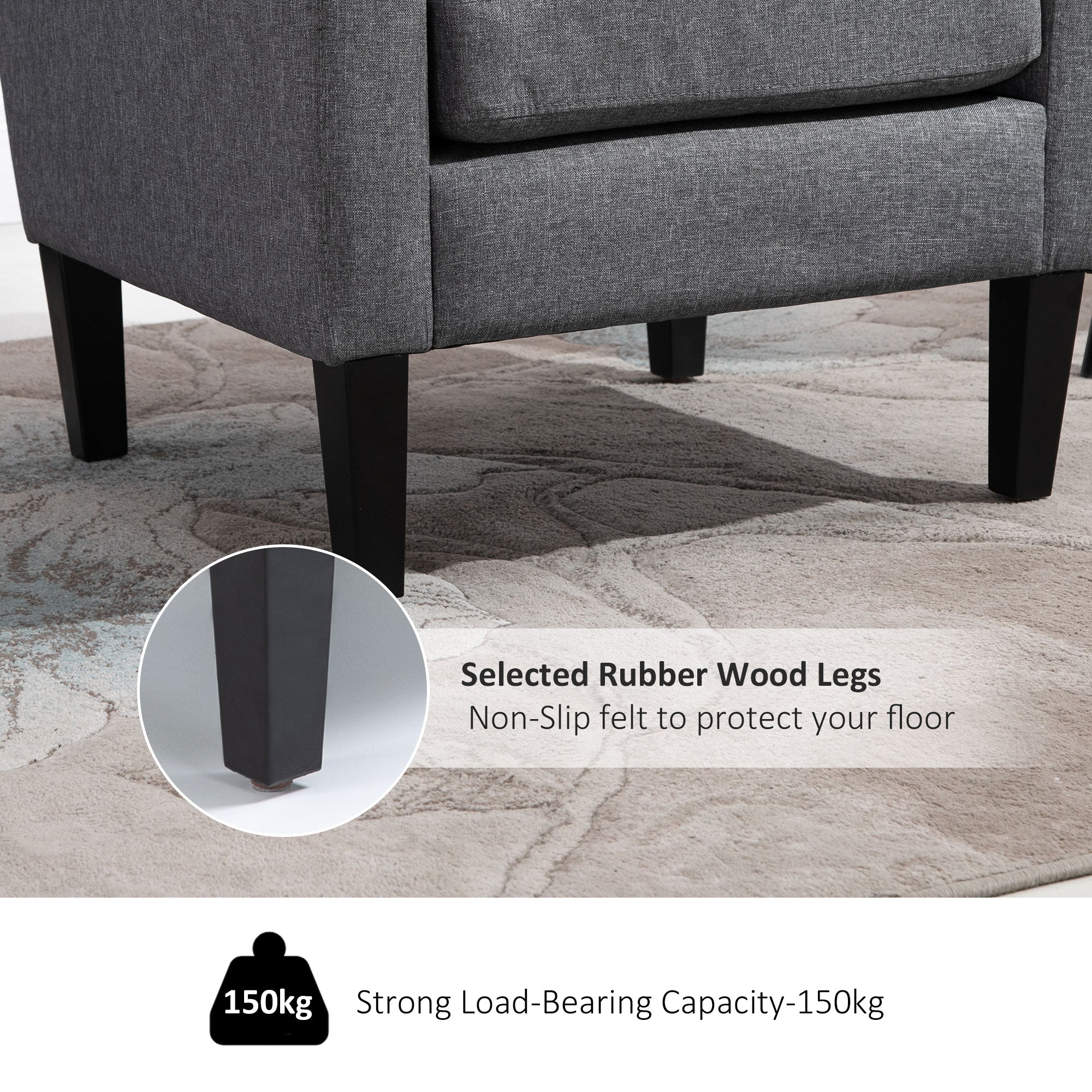 Linen Single Armchair - Image 6