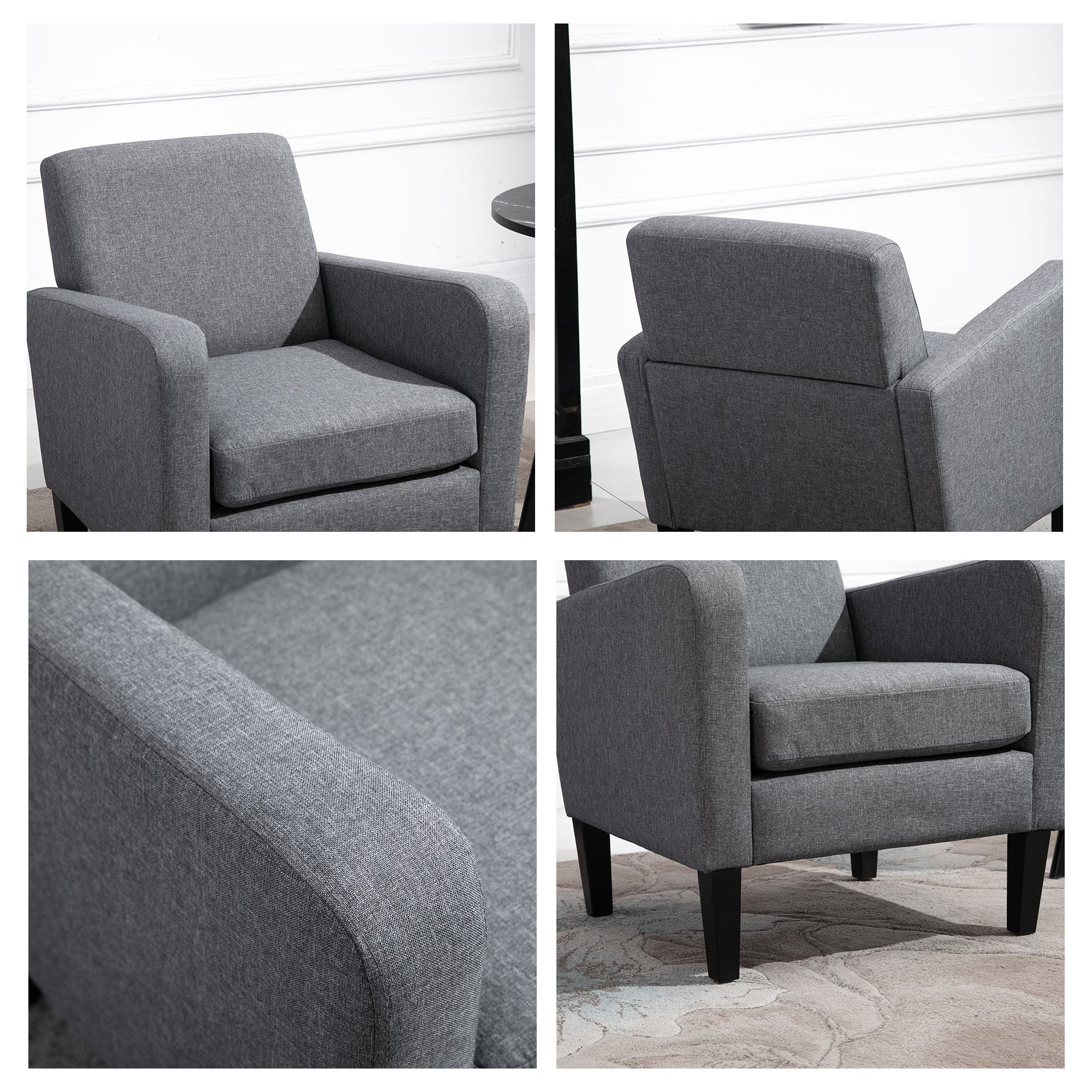 Linen Single Armchair - Image 8