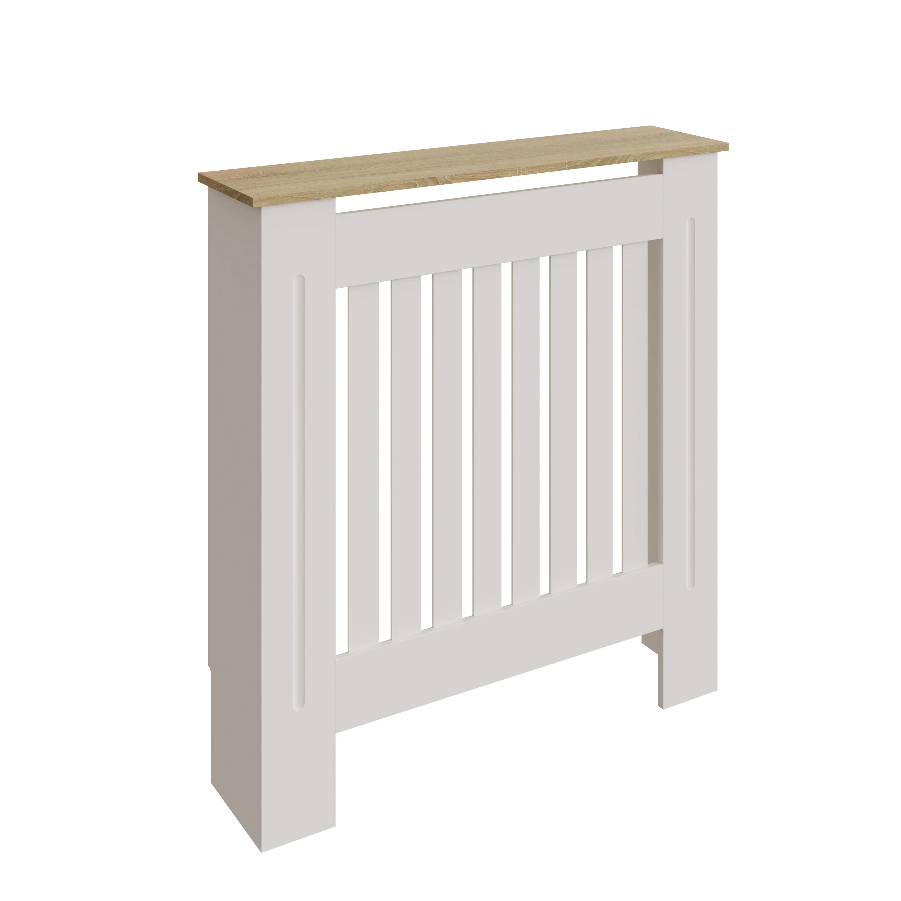 Longslow Radiator Cover White & Oak 1 Shelf - Image 2