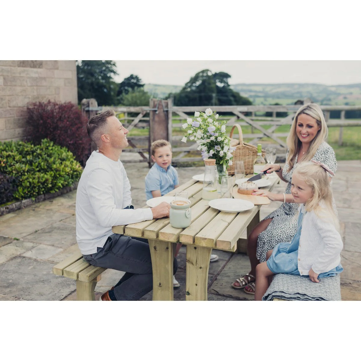 Lunar Garden Picnic Table by Churnet Valley - 4 Seats - PT107