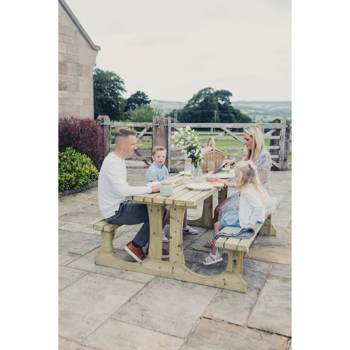 Lunar Garden Picnic Table by Churnet Valley - 4 Seats - PT107 - Image 16