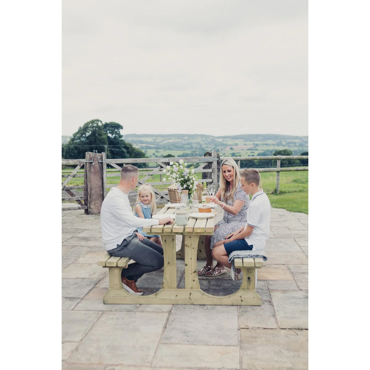 Lunar Garden Picnic Table by Churnet Valley - 4 Seats - PT107 - Image 18