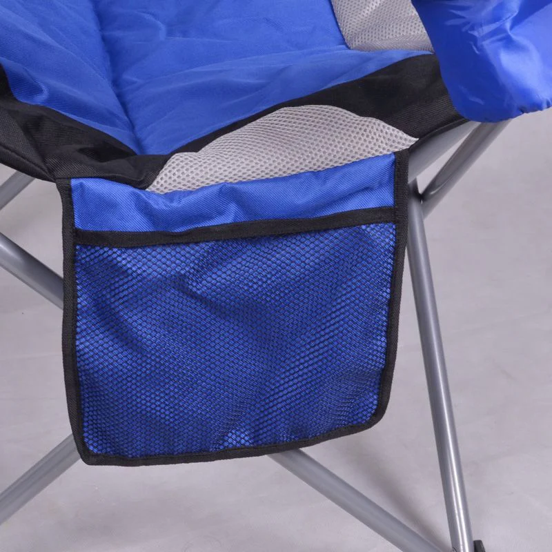 Luxury Padded Camping Chair with Drink Pocket - Blue - Image 2