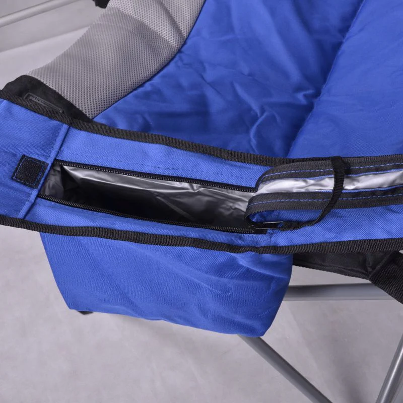 Luxury Padded Camping Chair with Drink Pocket - Blue - Image 4