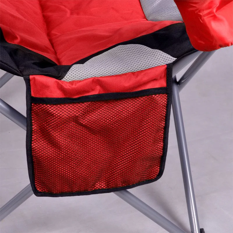 Luxury Padded Camping Chair with Drink Pocket - Red - Image 4