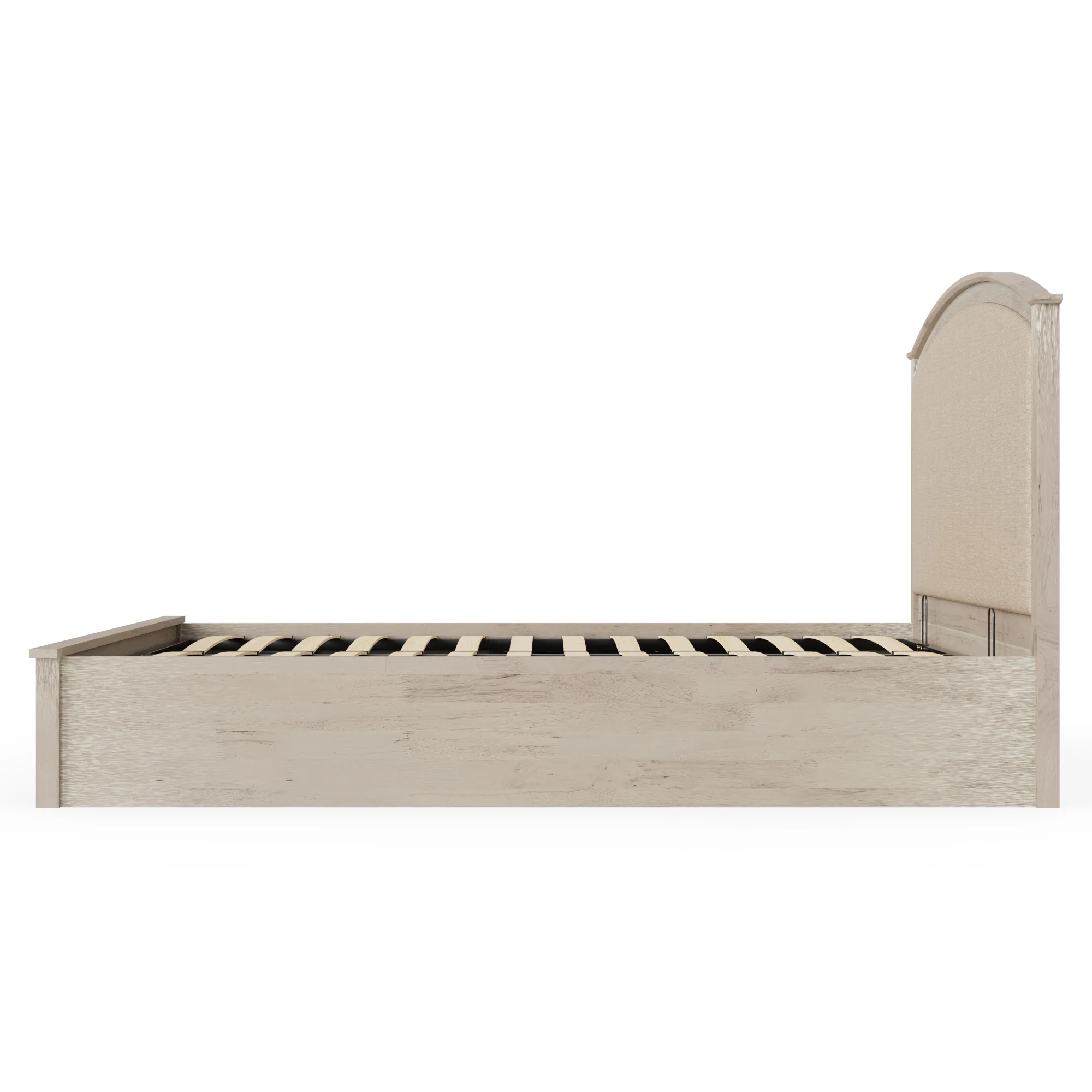 Madrid Double Ottoman Bed Wood & Fabric Light Oak 5 x 7ft - Image 4