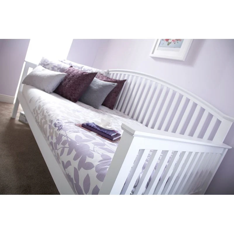 Madrid Single Bed White 3 x 7ft - Image 3