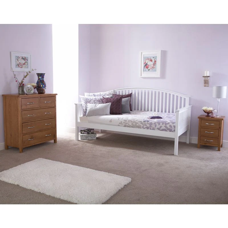 Madrid Single Bed White 3 x 7ft - Image 4