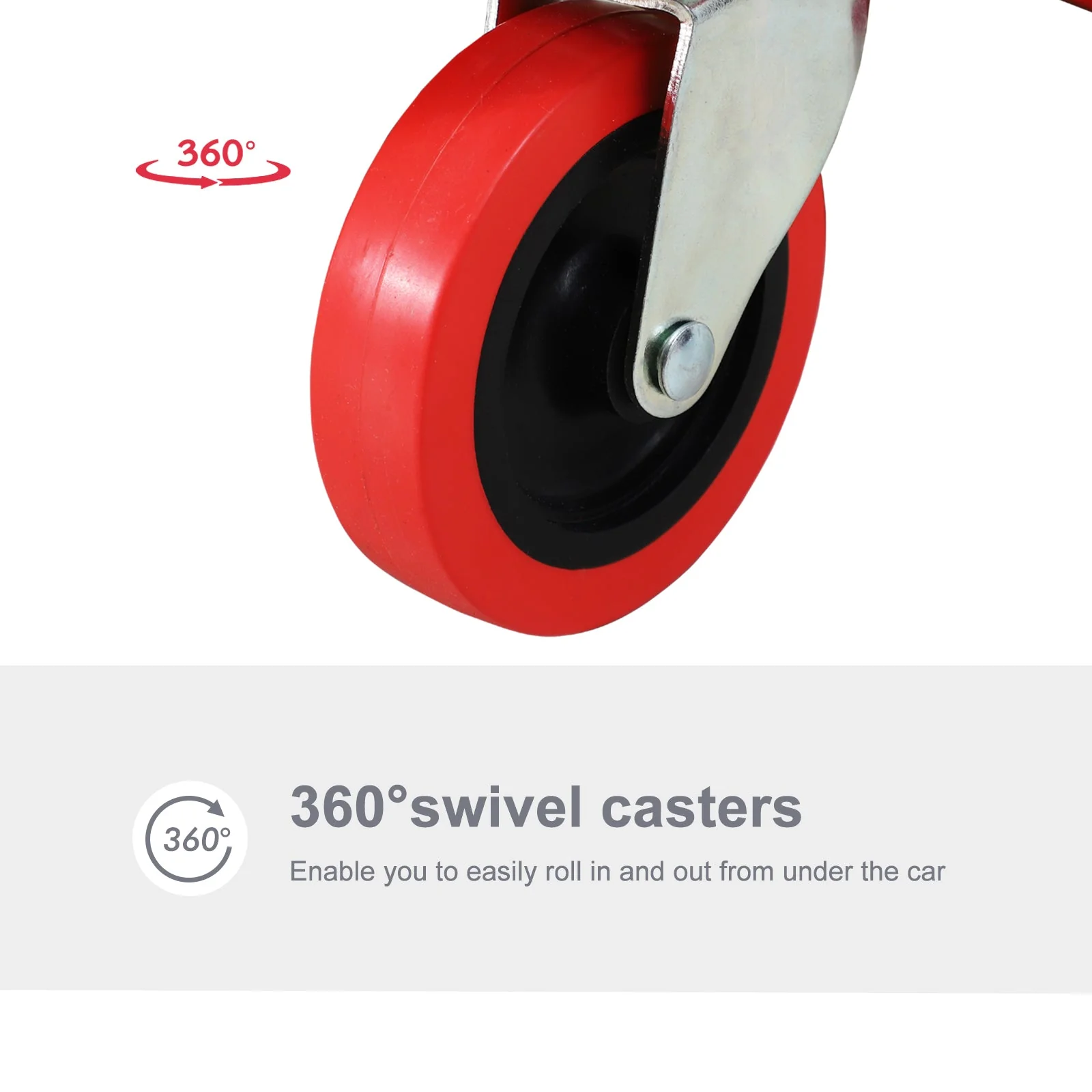 Mechanic Creeper Trolley With Head Rest Red by Durhand - Image 6