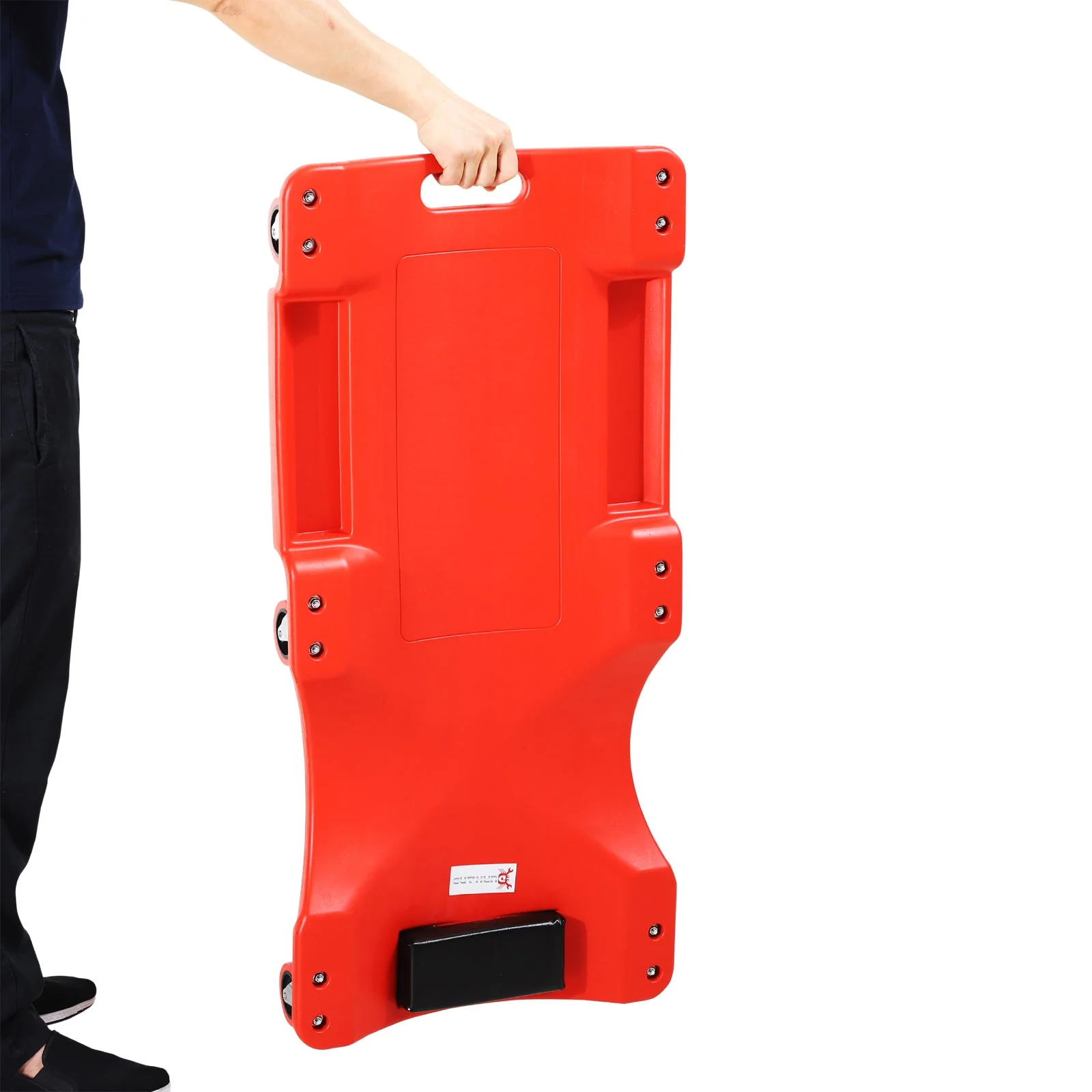 Mechanic Creeper Trolley With Head Rest Red by Durhand - Image 8