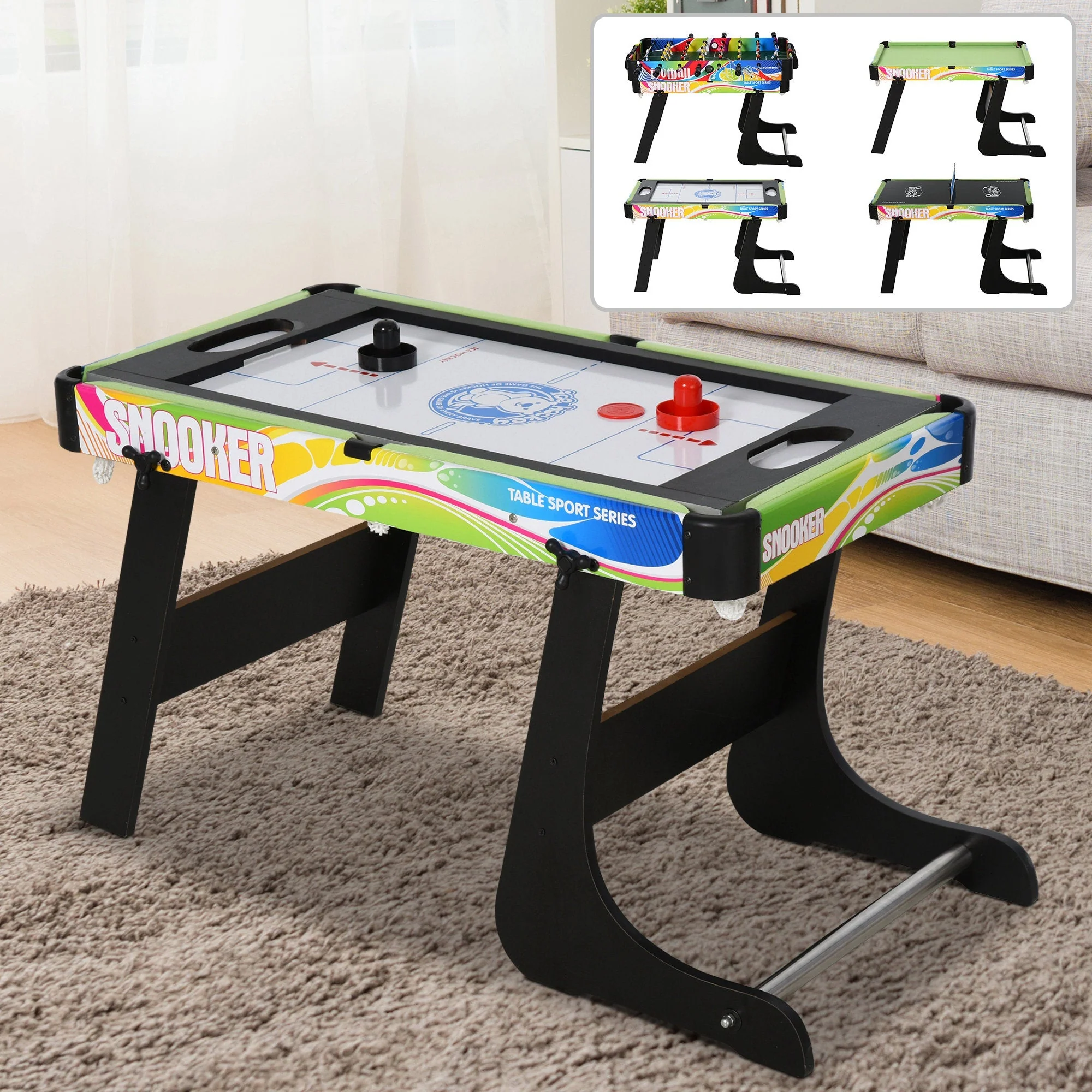 Medium-density fibreboard 4-in-1 Multi Indoor Game Sports Table - Image 2