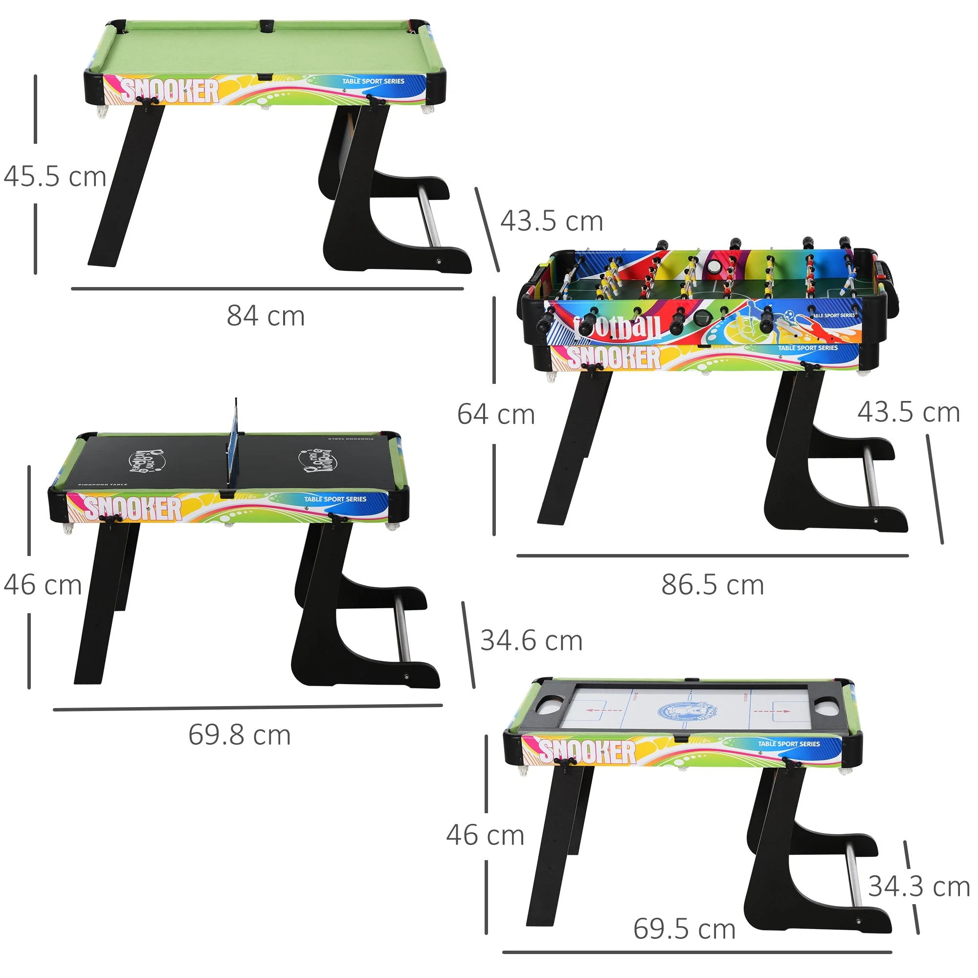 Medium-density fibreboard 4-in-1 Multi Indoor Game Sports Table - Image 3