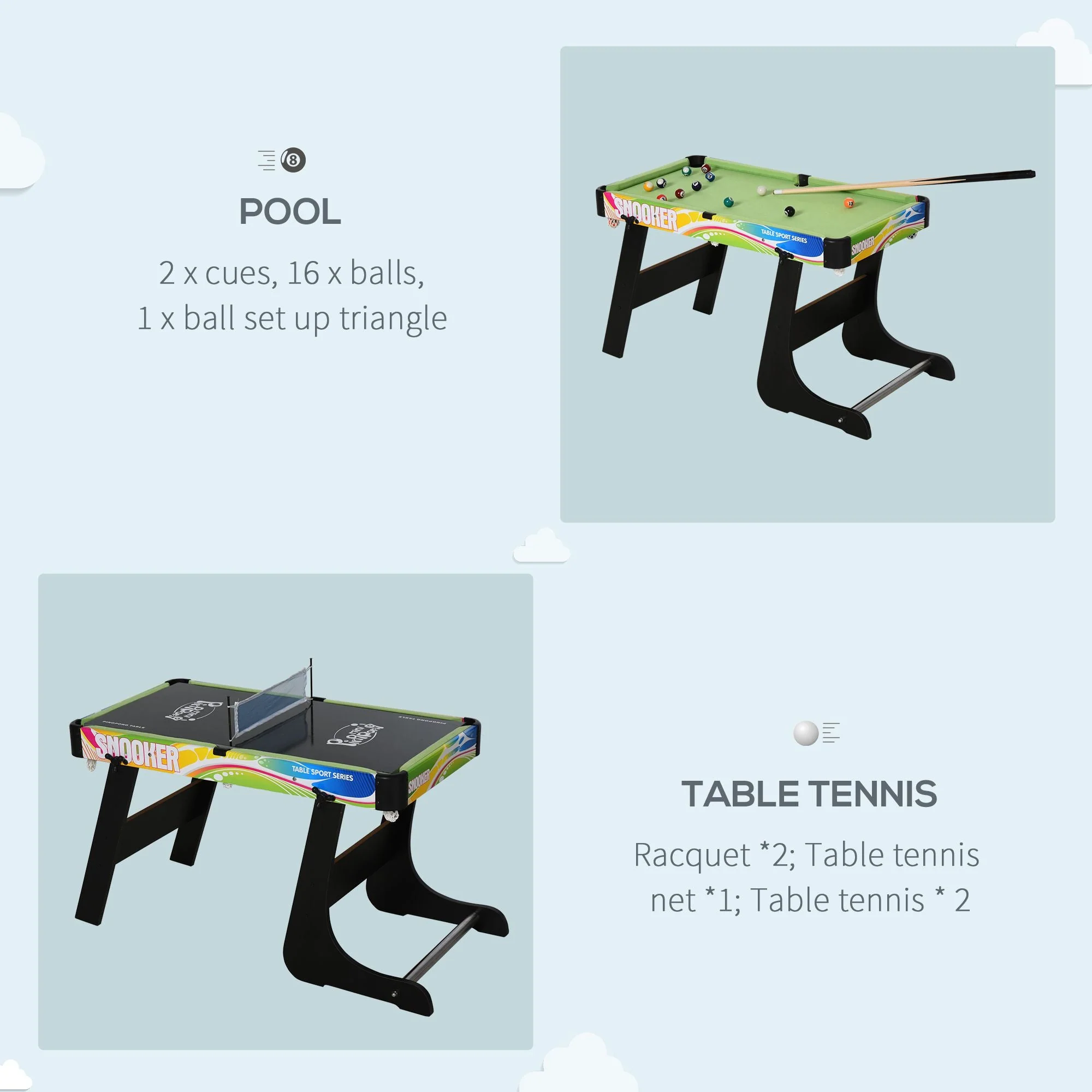 Medium-density fibreboard 4-in-1 Multi Indoor Game Sports Table - Image 5