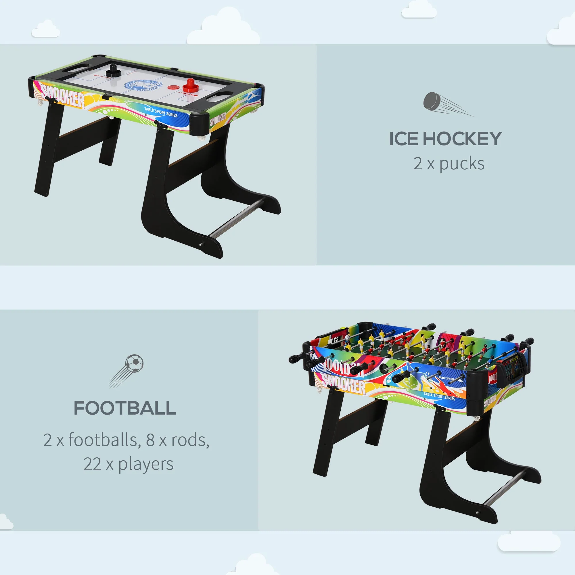 Medium-density fibreboard 4-in-1 Multi Indoor Game Sports Table - Image 6