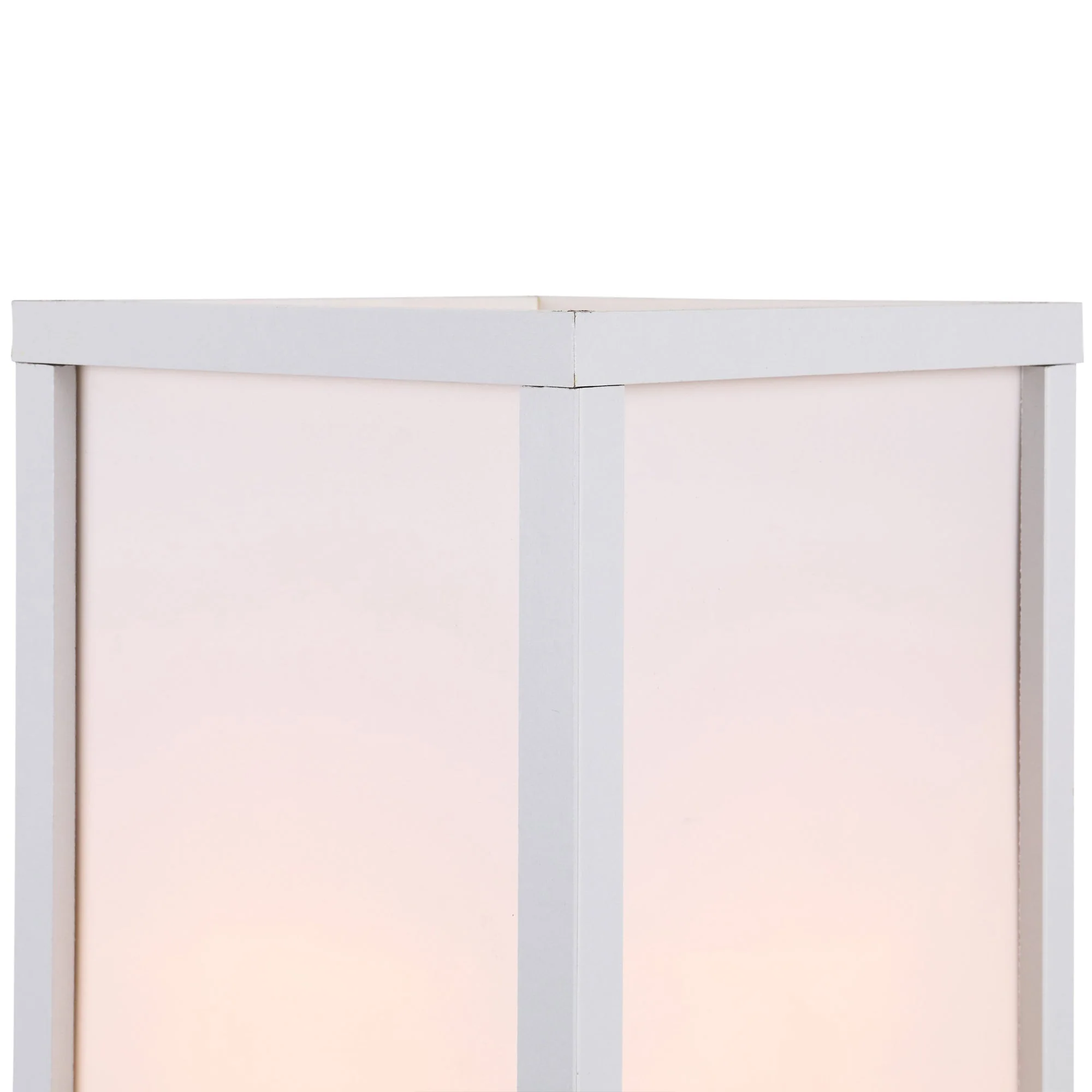 Medium-density fibreboard 4-Tier Floor Lamp White - Image 6