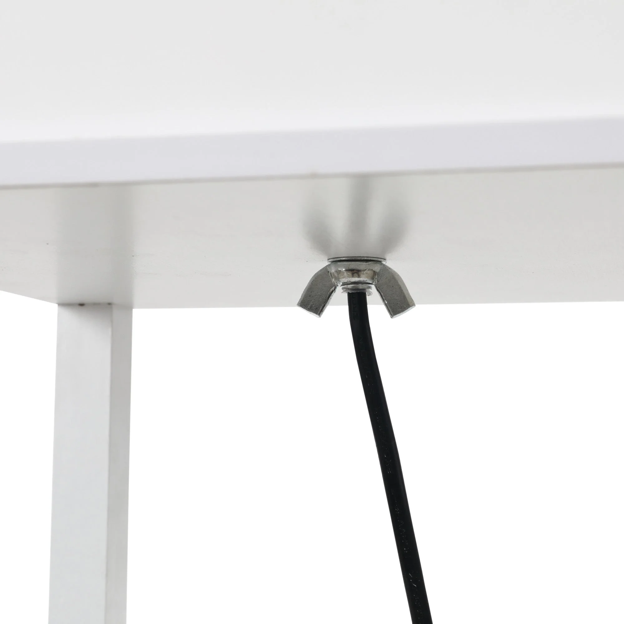 Medium-density fibreboard 4-Tier Floor Lamp White - Image 9