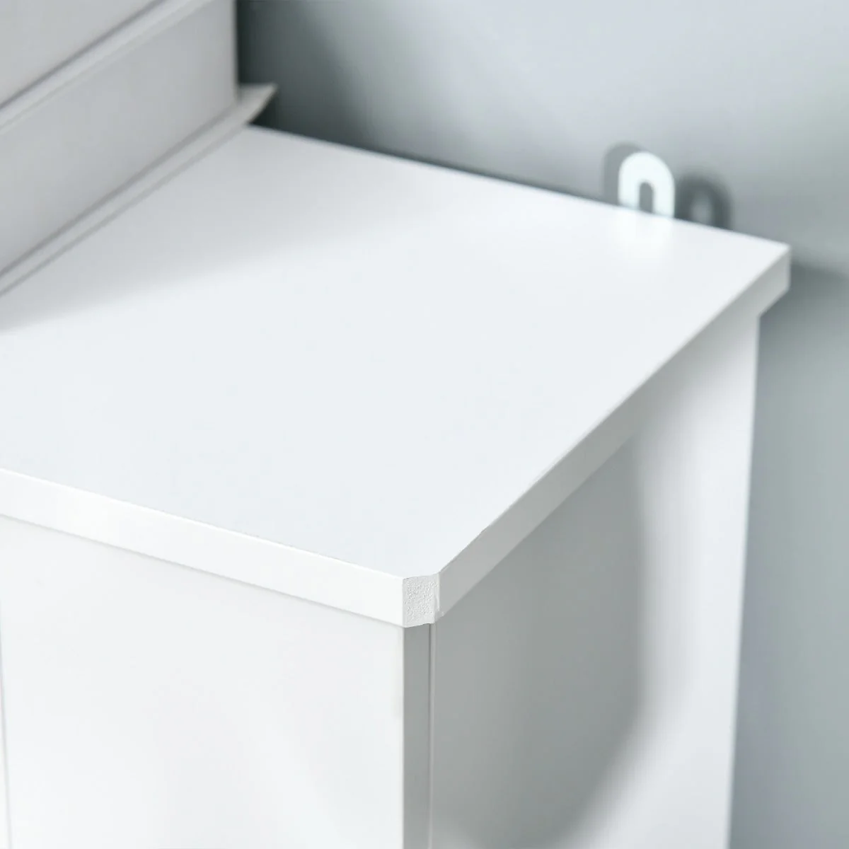 Medium-density fibreboard Radiator Cover 78Lx19Wx81H cm -White - Image 9