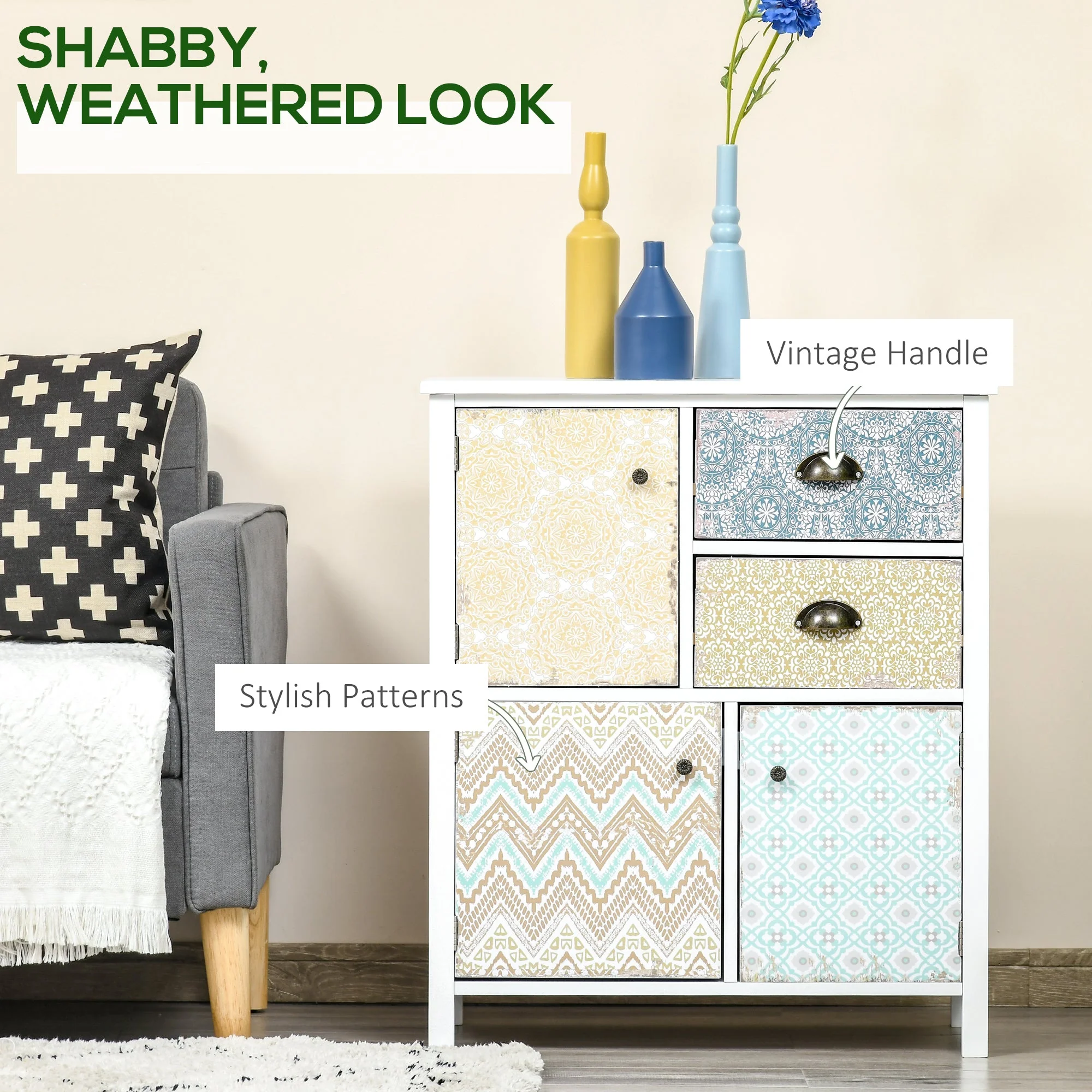Medium-density fibreboard Shabby Chic Storage Chest - Image 5