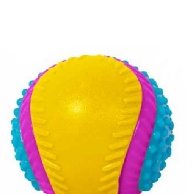 Medium Dog Bacon Ball Multicoloured Rubber by iQuties - Image 2
