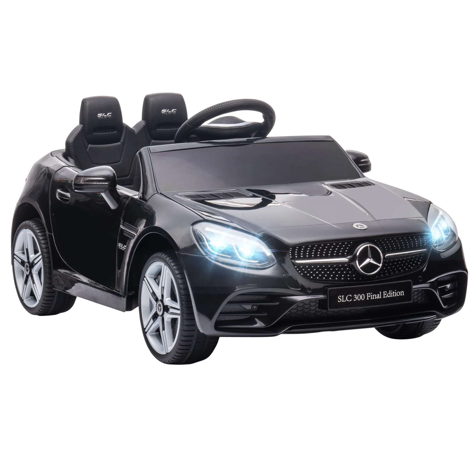 Mercedes Benz SLC 300 Ride On Electric Car With Parent Remote 3 To 6 Years Black by Aiyaplay - Image 2