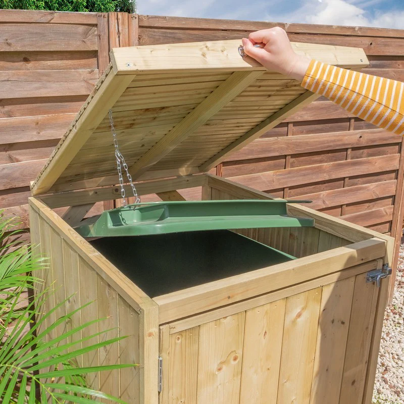 Mercia 2' 3" x 2' 7" Flat Bin Store - Premium Pressure Treated Slatted - Image 3
