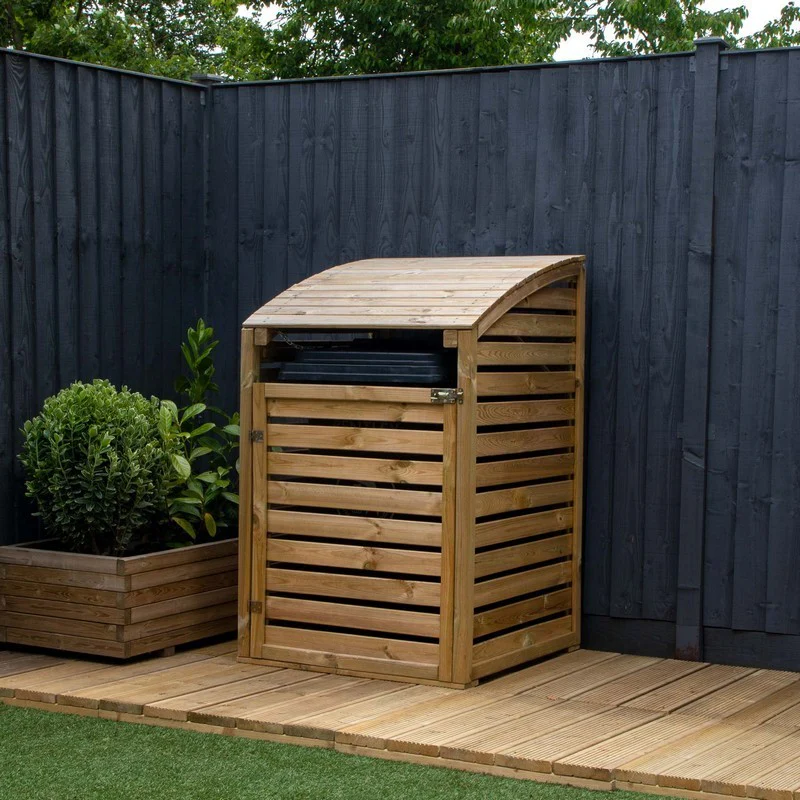 Mercia 2' 7" x 2' 7" Curved Bin Store - Premium Pressure Treated Slatted - Image 3