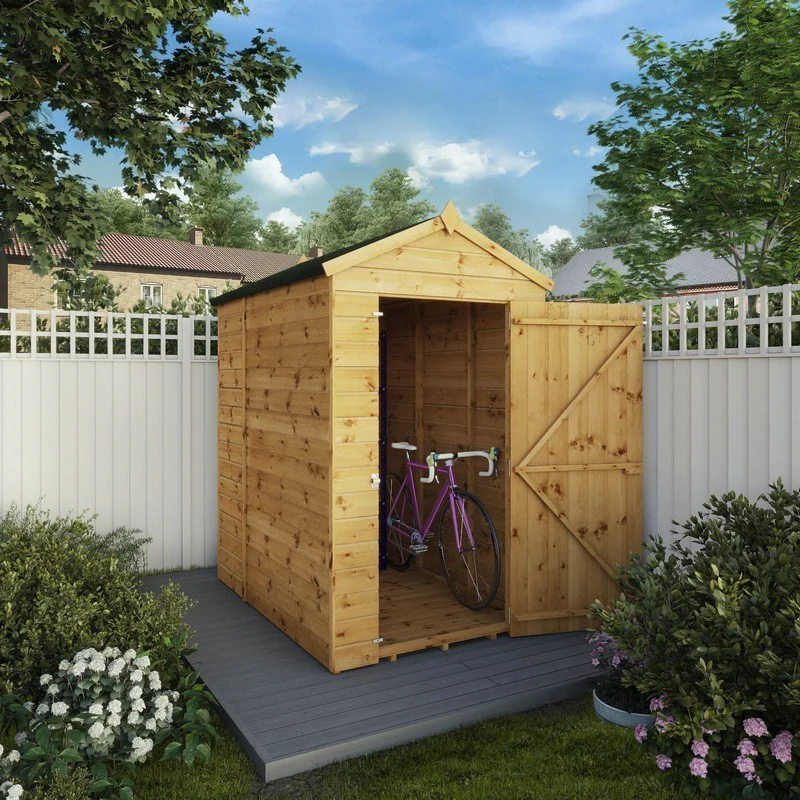 Mercia 3' 10" x 5' 8" Apex Shed - Premium Dip Treated Shiplap - Image 2
