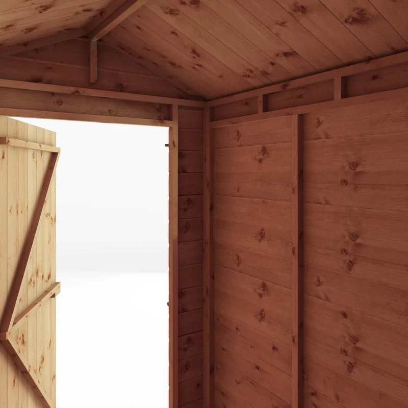 Mercia 3' 10" x 5' 8" Apex Shed - Premium Dip Treated Shiplap - Image 6