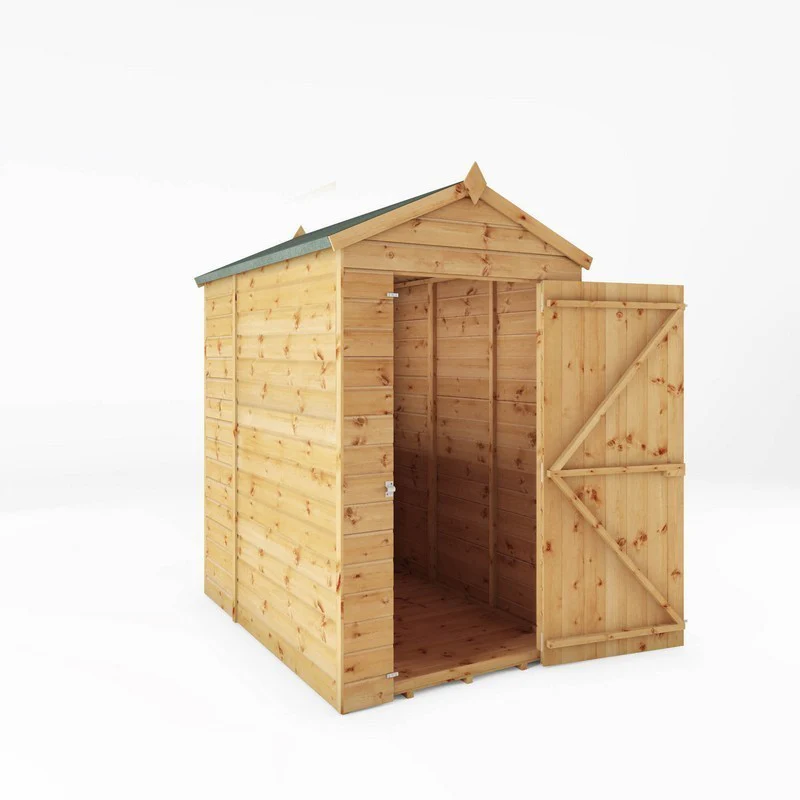 Mercia 3' 10" x 5' 8" Apex Shed - Premium Dip Treated Shiplap - Image 8