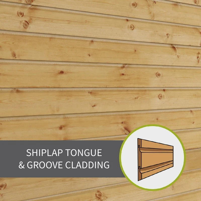 Mercia 5' 8" x 7' 8" Apex Shed - Premium Pressure Treated Shiplap - Image 6