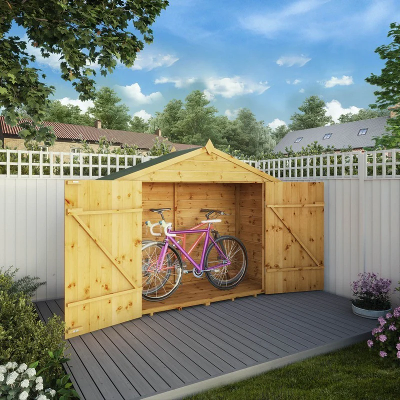 Mercia 6' 5" x 2' 7" Pent Bike Store - Premium Dip Treated Shiplap - Image 2