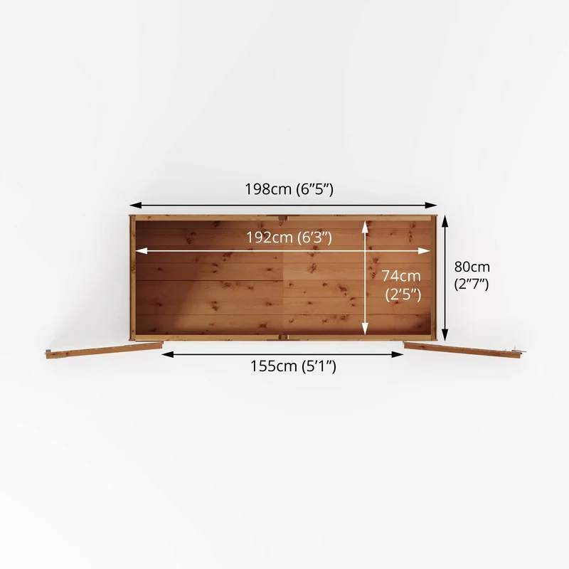 Mercia 6' 5" x 2' 7" Pent Bike Store - Premium Dip Treated Shiplap - Image 9