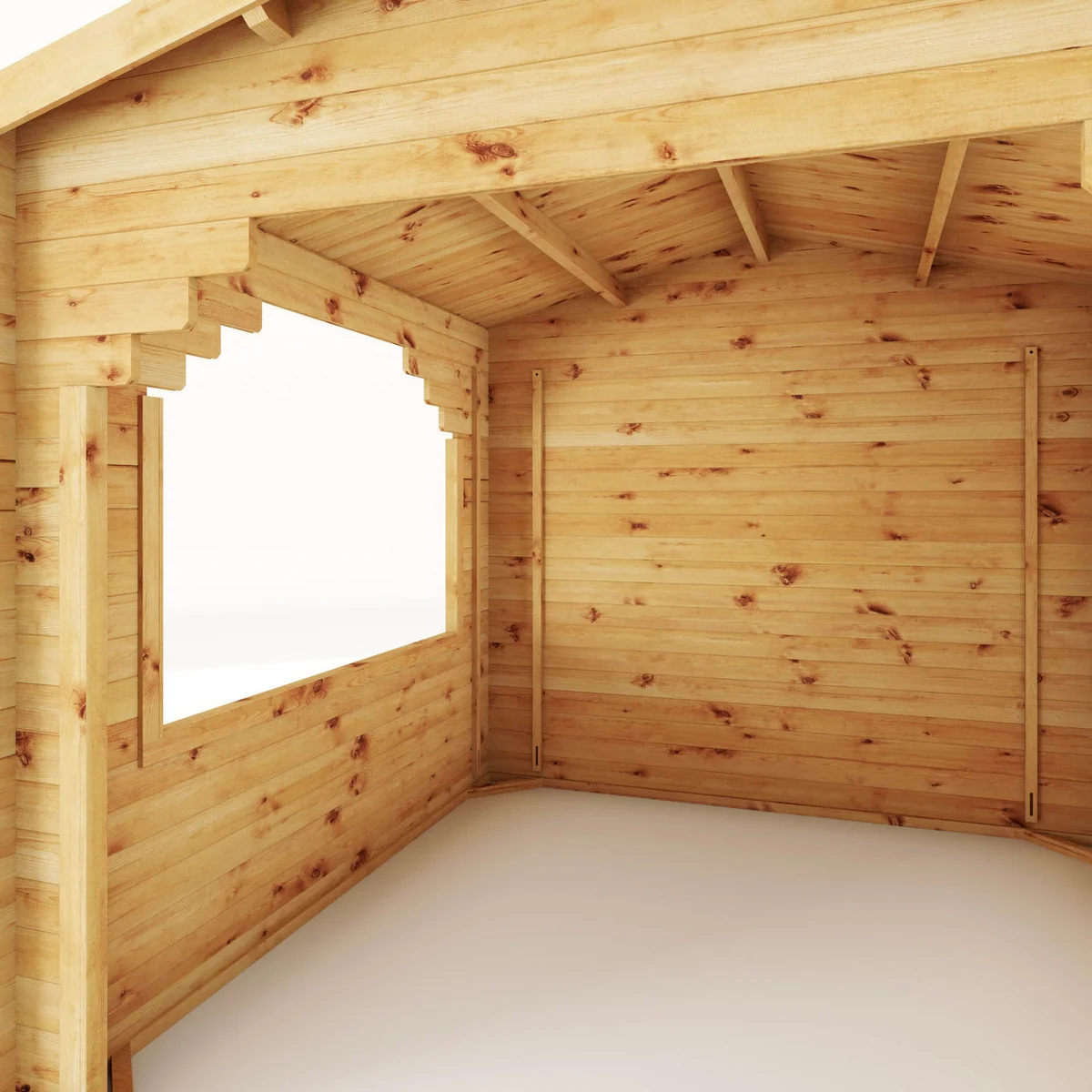 Mercia Contemporary 9' 11" x 10' 3" Apex Log Cabin Gazebo - Premium 28mm Cladding Loglap - Image 2