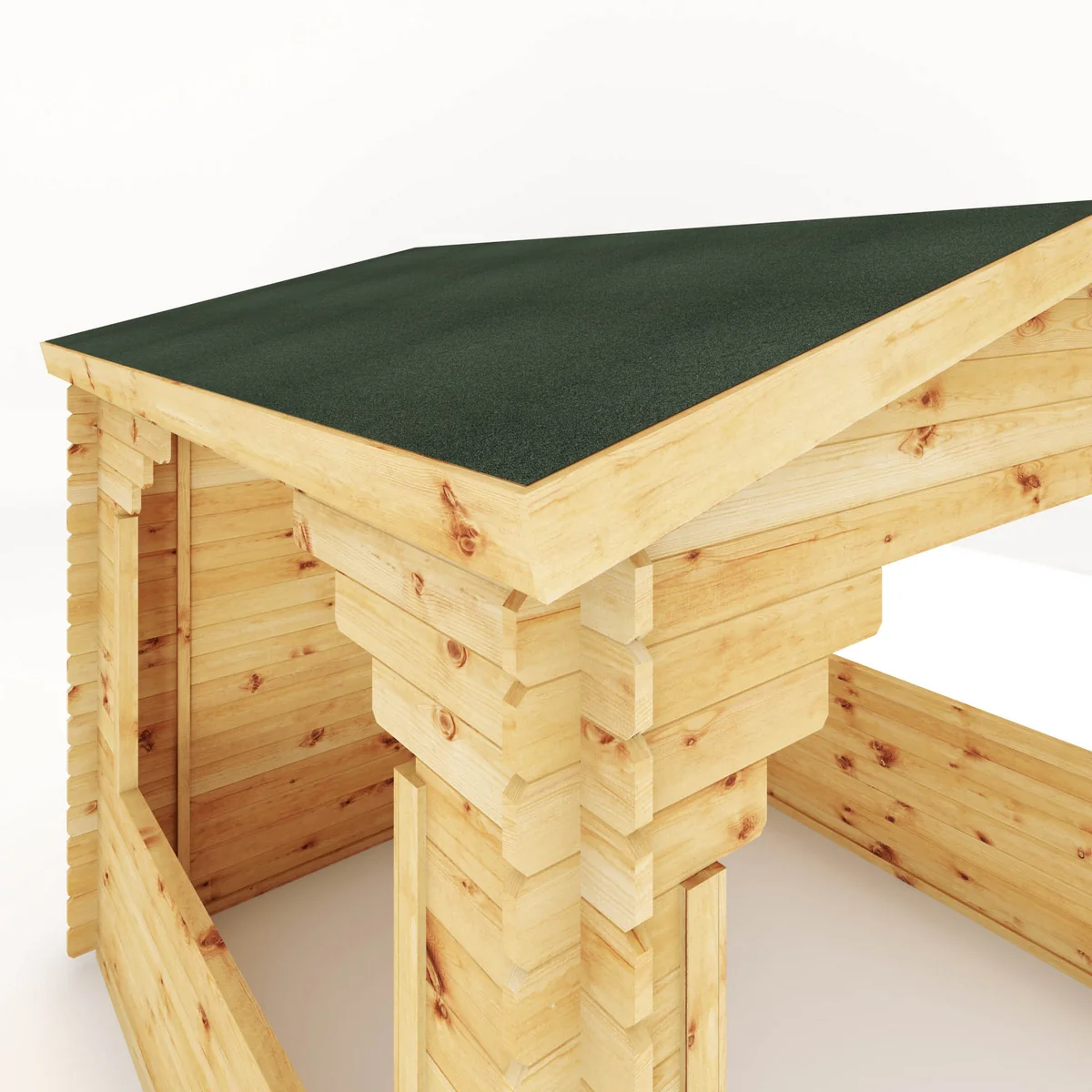 Mercia Contemporary 9' 11" x 10' 3" Apex Log Cabin Gazebo - Premium 28mm Cladding Loglap - Image 3