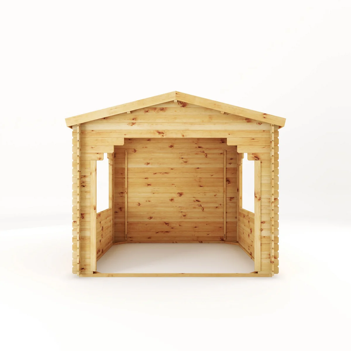 Mercia Contemporary 9' 11" x 10' 3" Apex Log Cabin Gazebo - Premium 28mm Cladding Loglap - Image 4