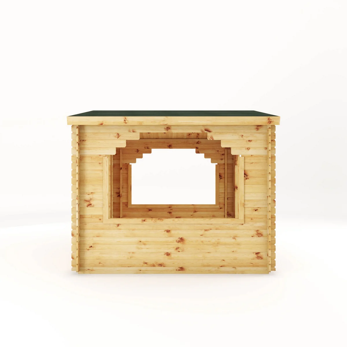 Mercia Contemporary 9' 11" x 10' 3" Apex Log Cabin Gazebo - Premium 28mm Cladding Loglap - Image 5