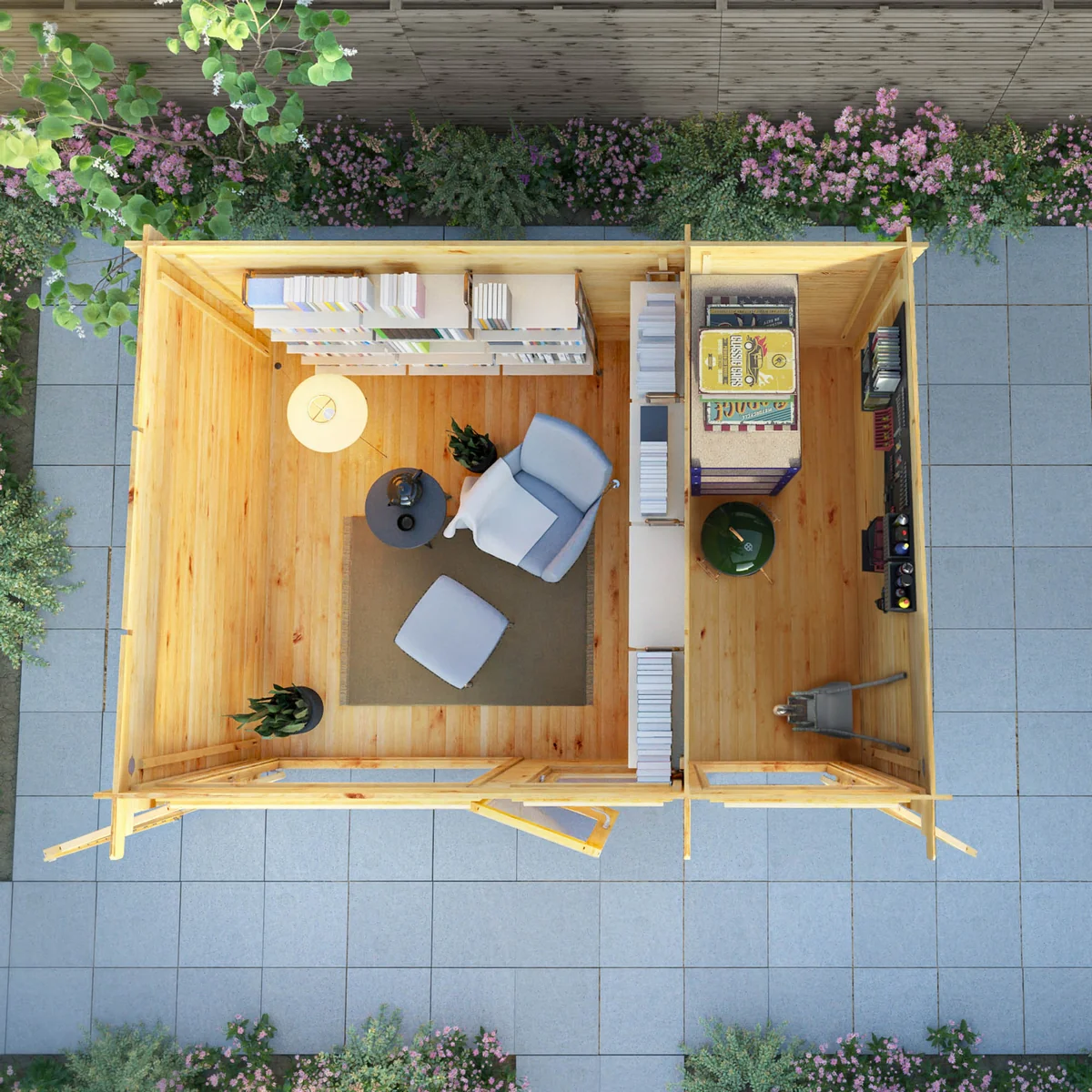Mercia Elite 10' 11" x 13' 6" Pent Log Cabin - Premium 28mm Cladding Loglap - Image 9