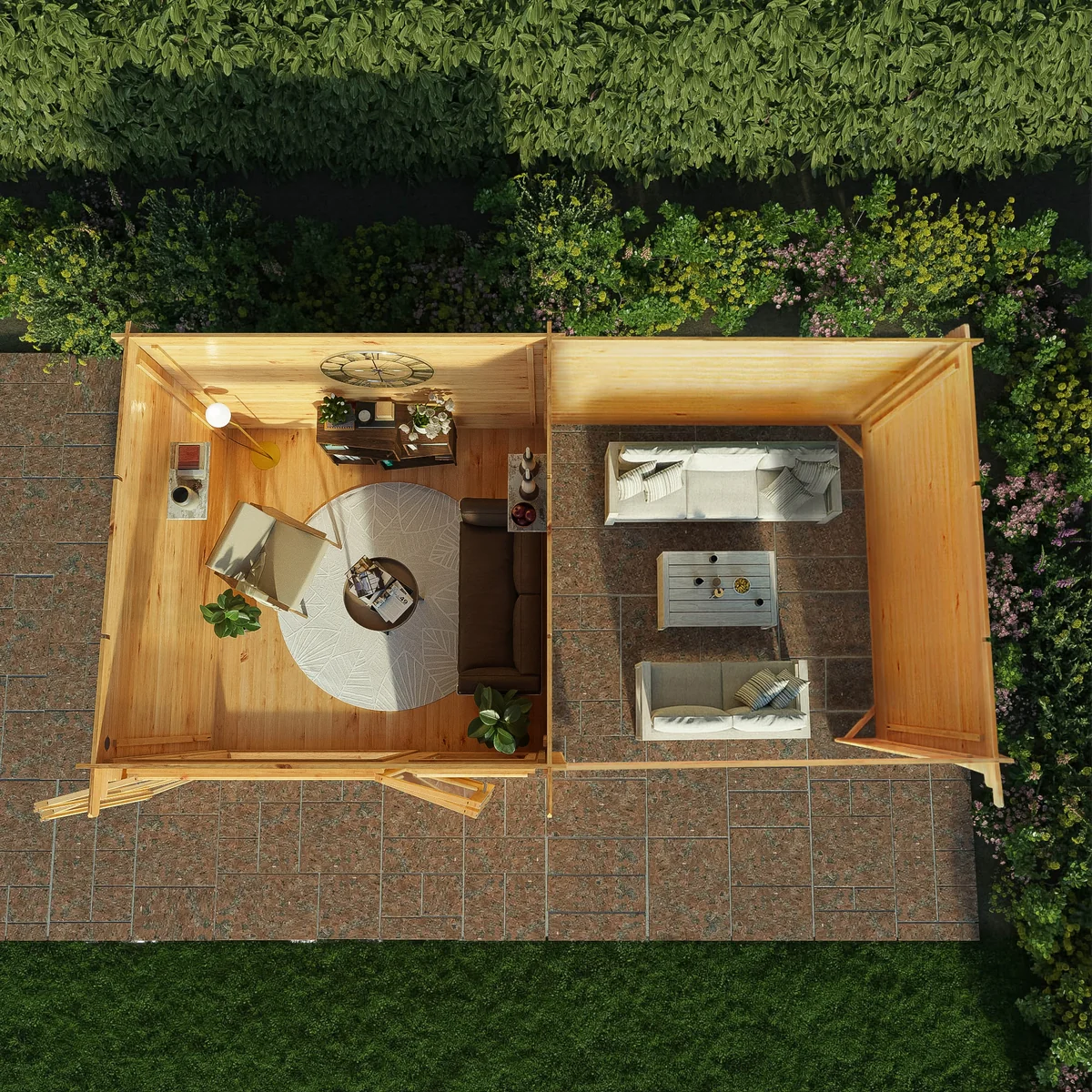 Mercia Elite 10' 11" x 19' 4" Pent Log Cabin - Premium 28mm Cladding Loglap - Image 2