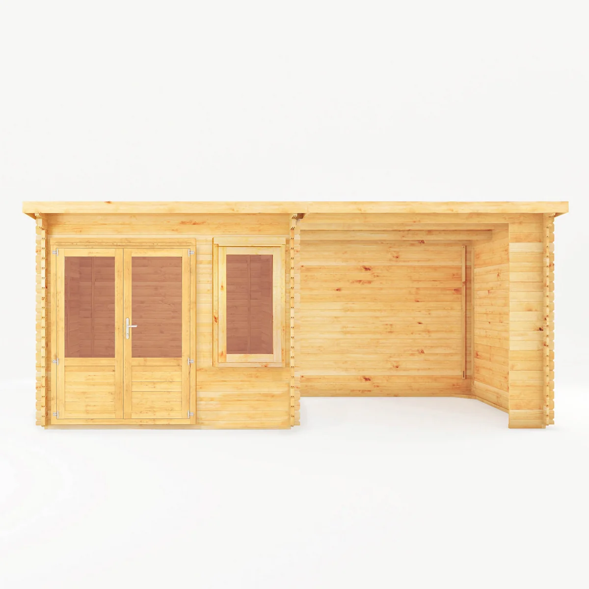 Mercia Elite 10' 11" x 19' 4" Pent Log Cabin - Premium 28mm Cladding Loglap - Image 6